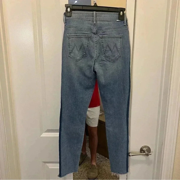 Mother The Stunner Zip Ankle Step Fray in Light Kitty Racer - Picture 6 of 11